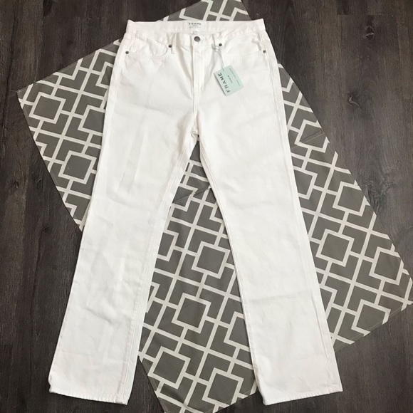 Frame Denim Denim - NWT FRAME high rise straight leg  white jeans (28)